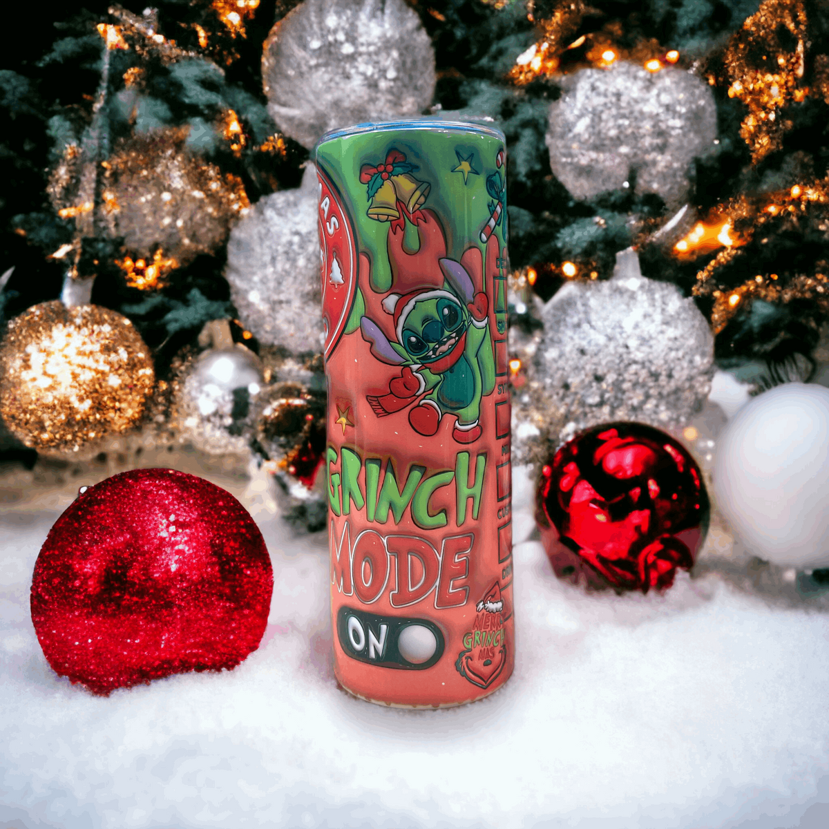 20oz Grinch Mode Coffee bucks