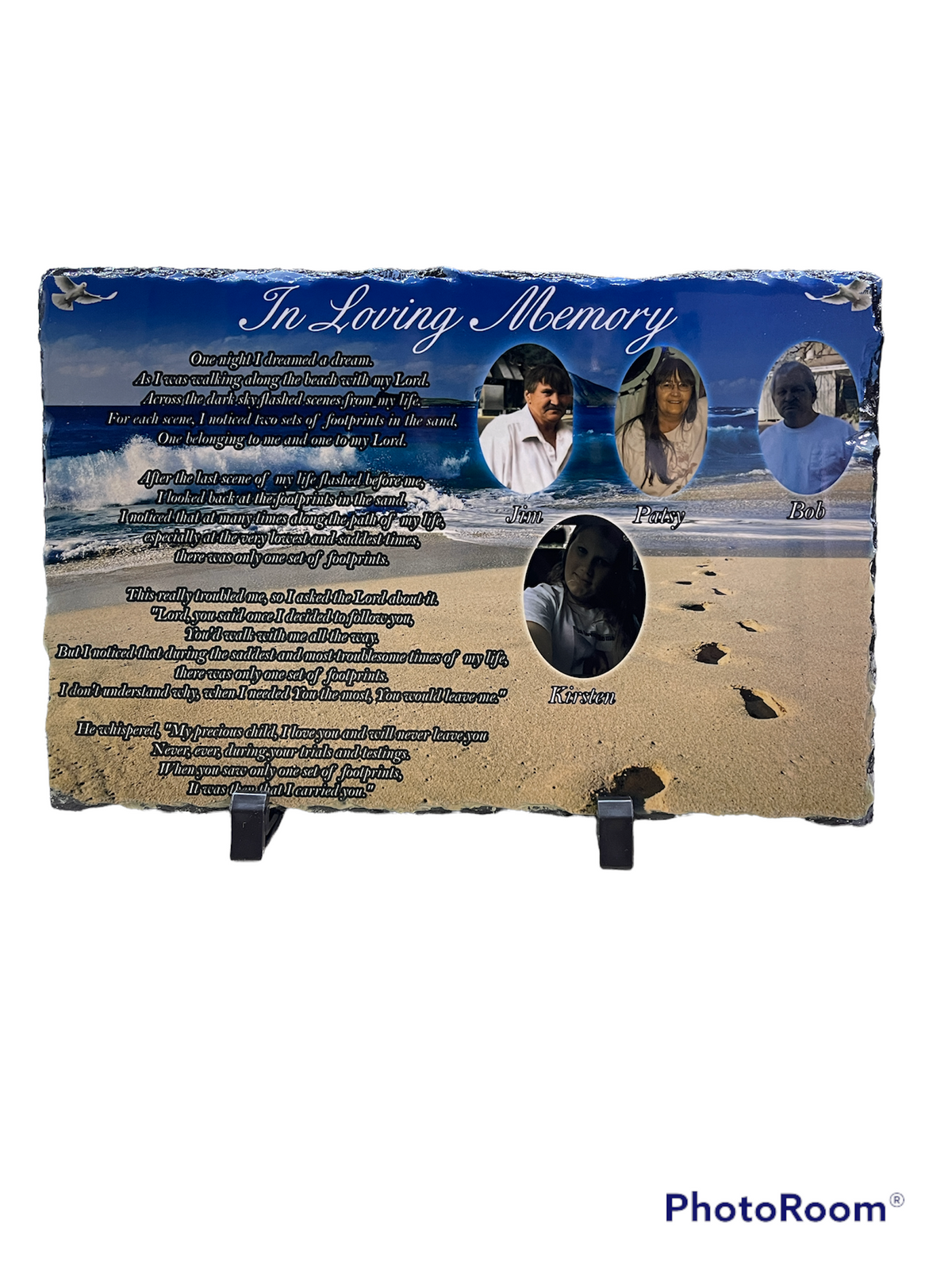 Photo of Personalized Memorial Photo Slate – 12 × 8 in