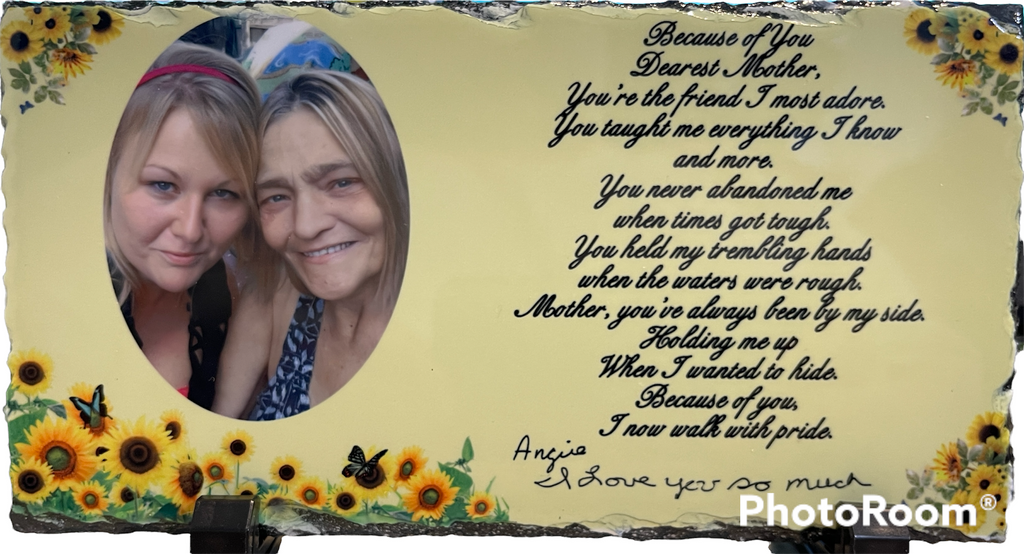 Photo of Personalized Memorial Photo Slate – 12 × 8 in