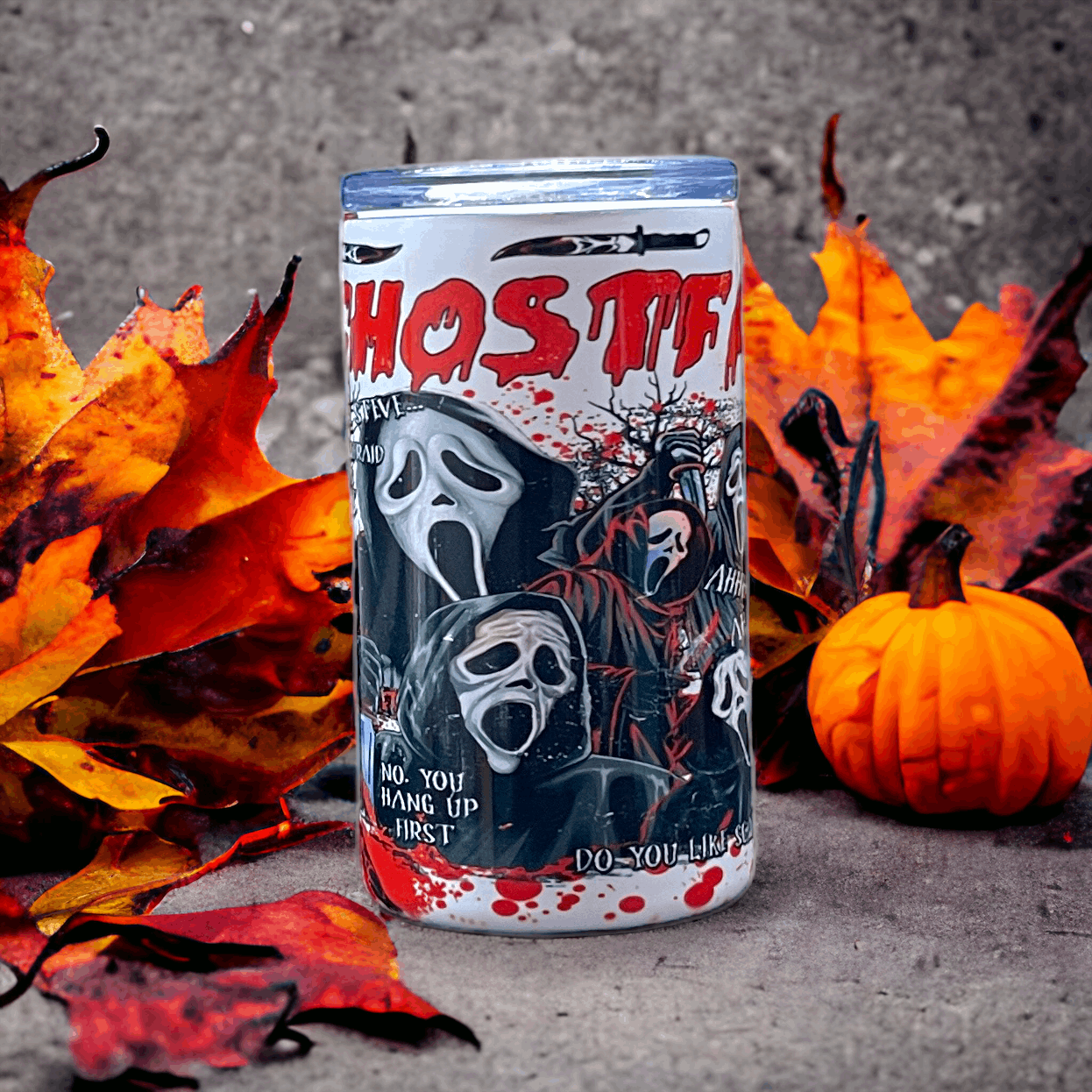 Mini 3oz Shot Tumbler Keychain Ghost Face