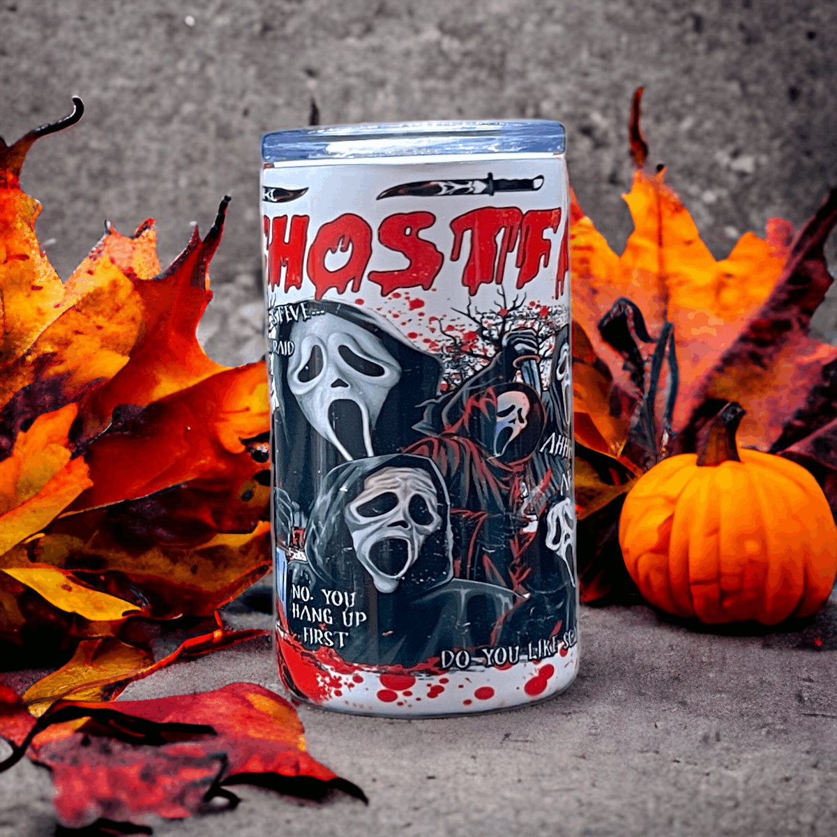 Mini 3oz Shot Tumbler Keychain Ghost Face
