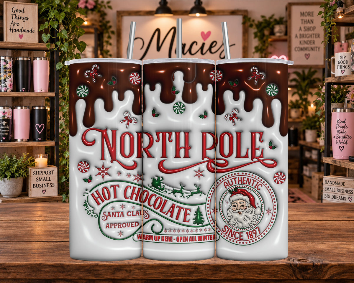 Santa Claus Hot Chocolate 20 oz Tumbler