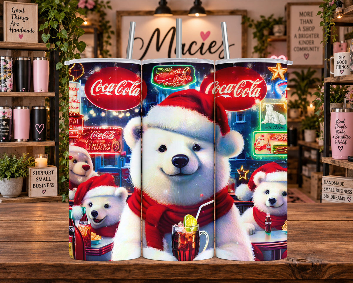 Christmas Polar Bear Coca-Cola 20 oz Tumbler