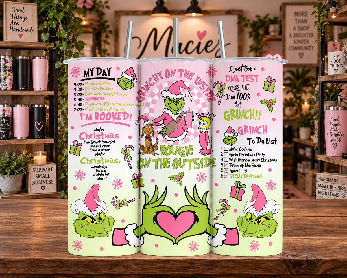 Grinch Christmas Humor 20 oz Tumbler