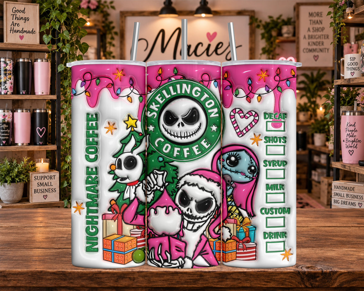 Spooky Christmas Coffee 20 oz Tumbler