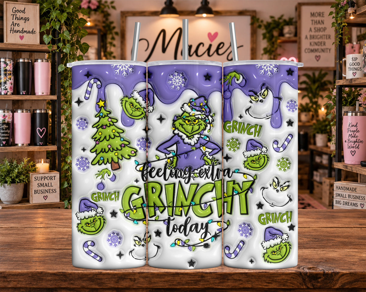 Purple Grinch Christmas 20 oz Tumbler