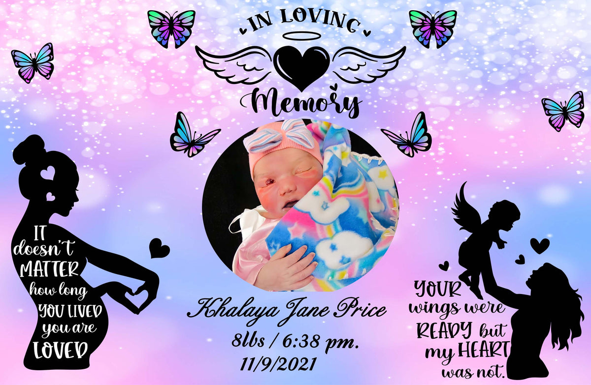Personalized Memorial Photo Slate – 12 × 8 in