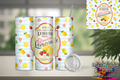 Macie's Handmade Treasure's 20oz tumbler with strawberry lemonade design featuring lemons and strawberries