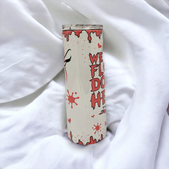 20oz Tumbler, IT, Red Balloon, Pink, Halloween, Horror, Scary