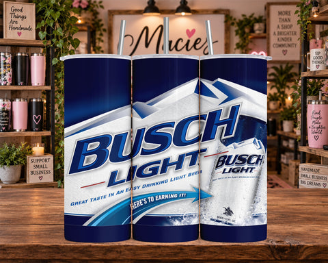 Busch Light Beer Can Label 20 oz Tumbler