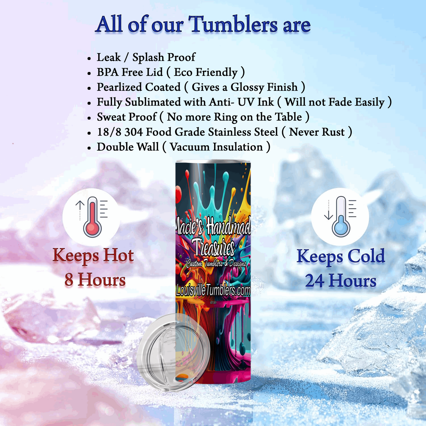 20 oz Autism MoM Cheetah Tumbler