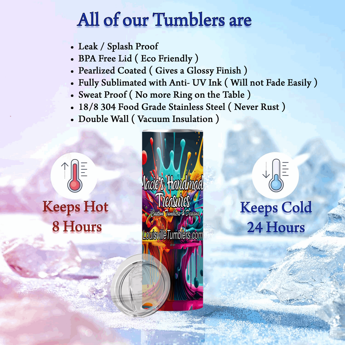 20 oz Autism MoM Cheetah Tumbler