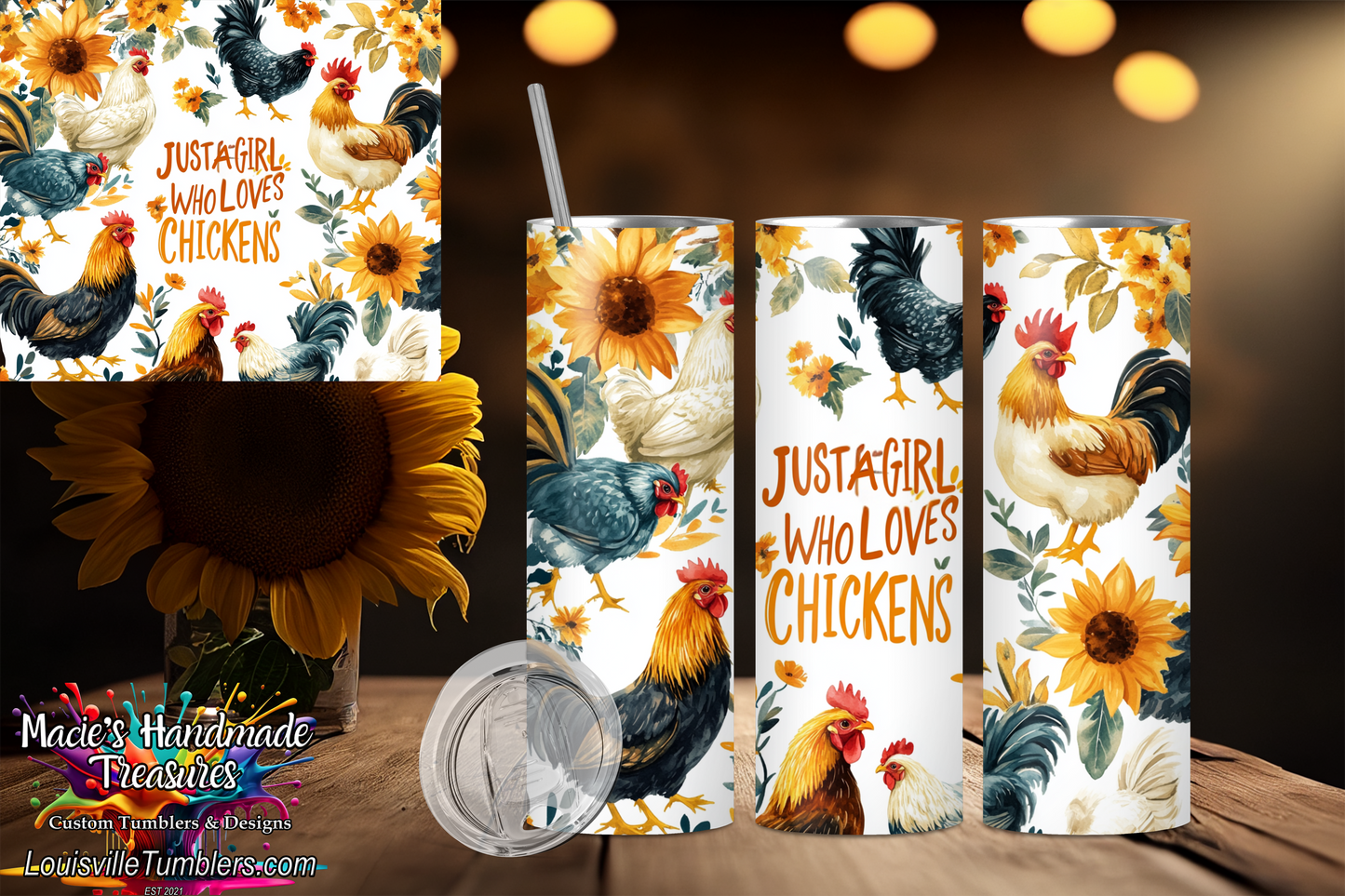 20oz Just a Girl who Loves Chickens