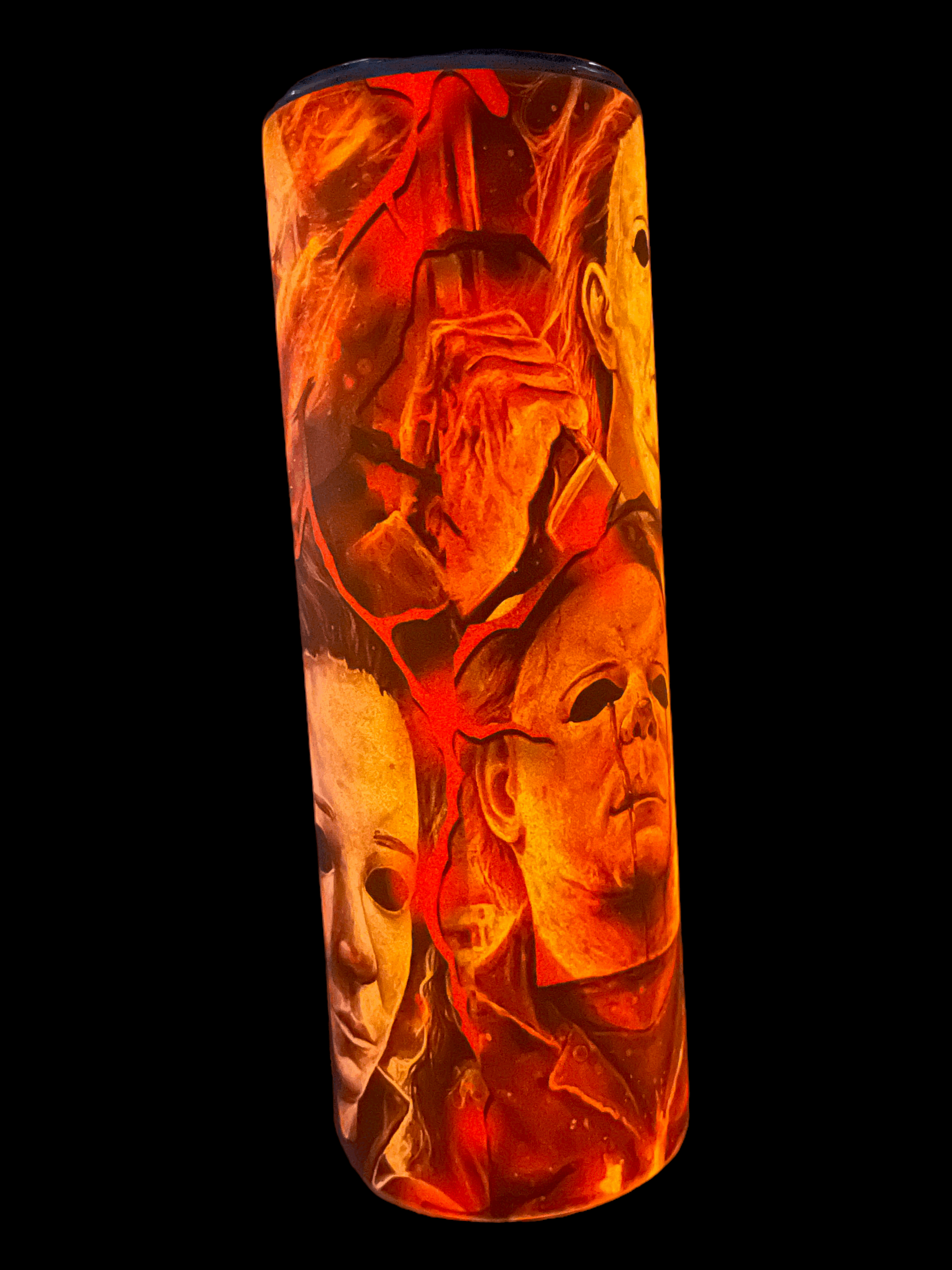 20oz Tumbler by Macies Handmade Treasure's featuring michael myers in halloween inspired horror design