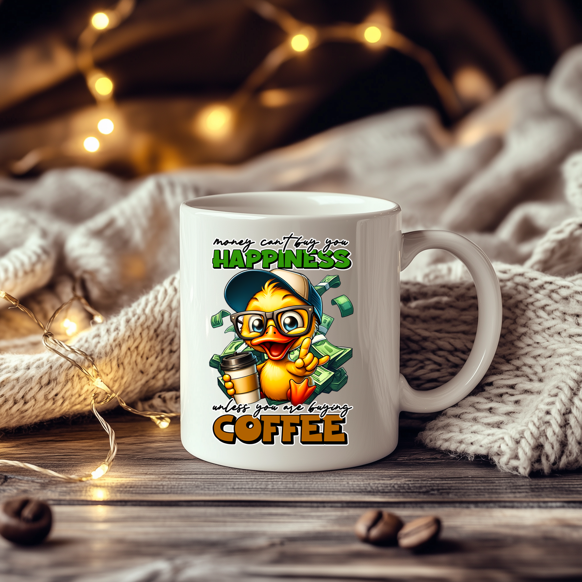 Photo of Money Can't Buy You Happiness – 15 oz Coffee Mug