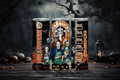 20oz Halloween Starbucks and tumbler with spooky horror characters and pumpkin design by Macies Handmade Treasure's
