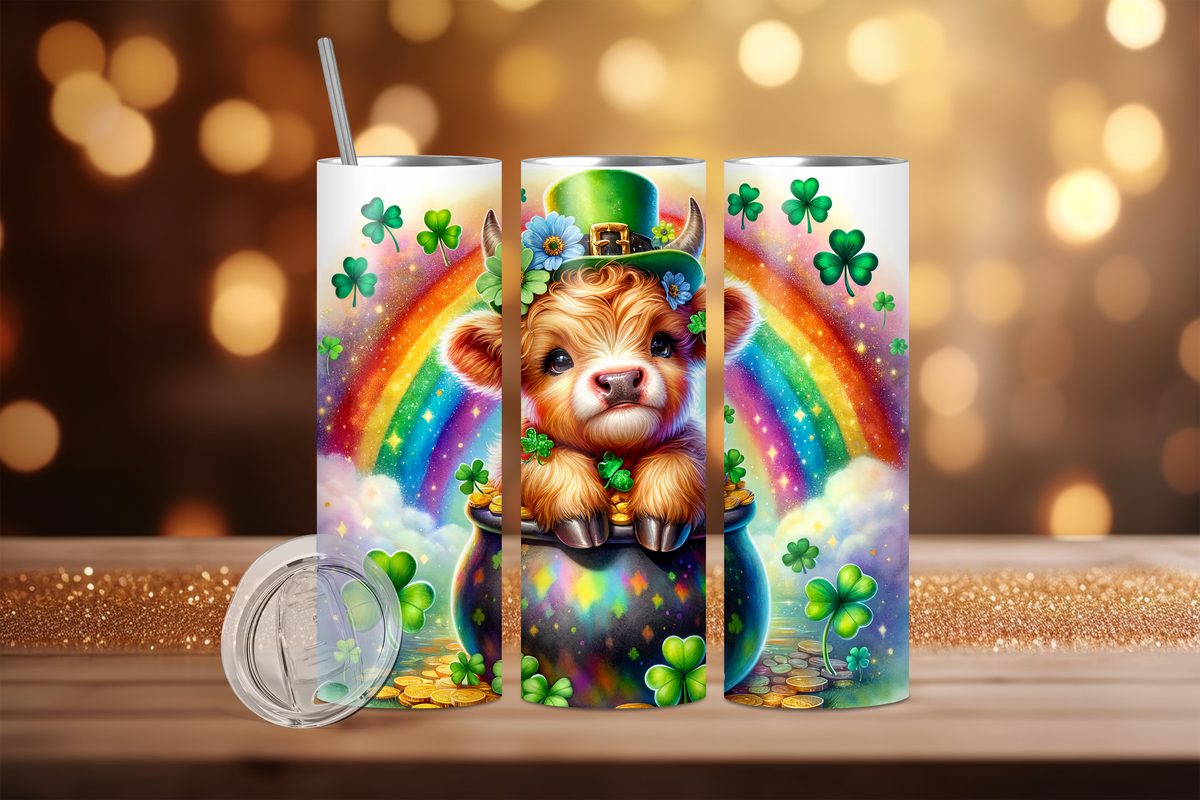 Photo of St Patrick's Day Cow in a Pot of Gold – 20 oz Tumbler