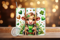 Photo of St Patrick's Day Cow with Clovers & Hearts – 20 oz Tumbler