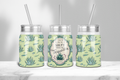 Macies Handmade Treasure's 17 oz Moonshine Tumbler with agave design and tequila quote with clear lid and straw