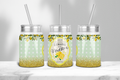 Macie's Handmade Treasure's 17 oz Moonshine Tumbler with lemons and vodka design and reusable straw